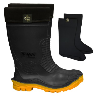 Vass Winter Boot Black with Removable Neoprene Liner